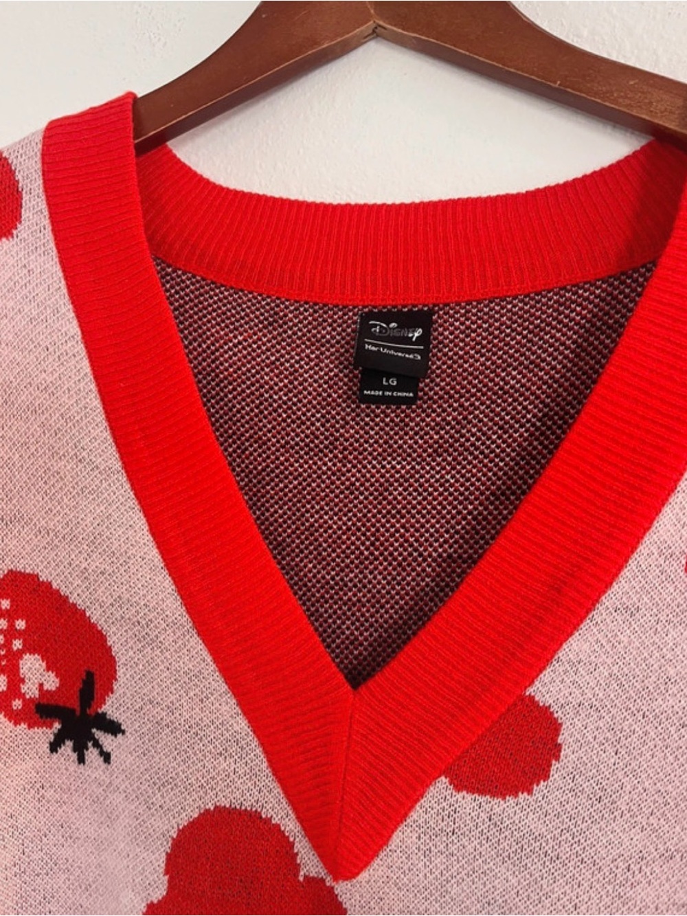 Disney x Her Universe Mickey Cherry Print Sweater Vest - Picture 3 of 5
